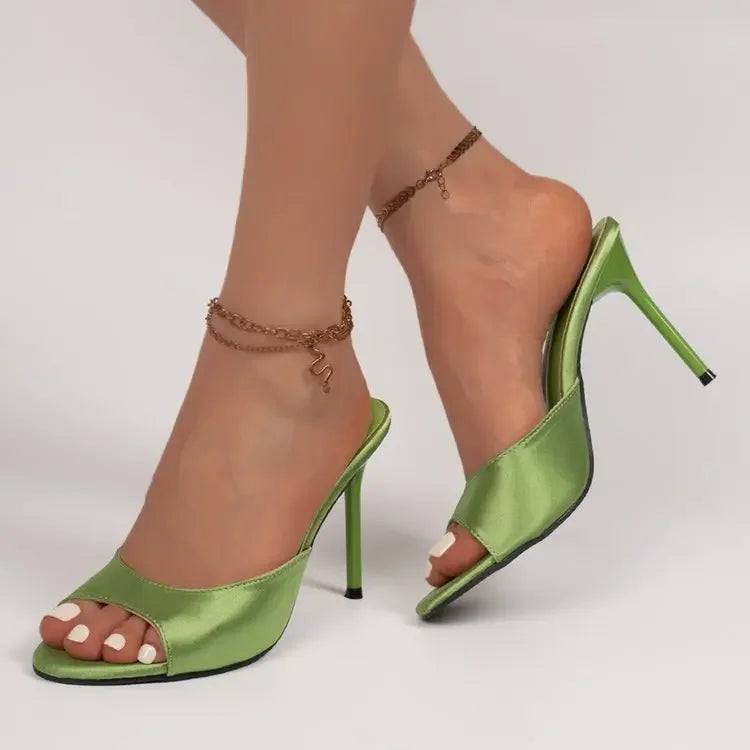 Nuevas Sandalias de Tacón Alto y Fino para Mujer, Verano 2026, con Punta en Pico, Elegantes y Sexys, Tipo Peep Toe, Estilo Stiletto