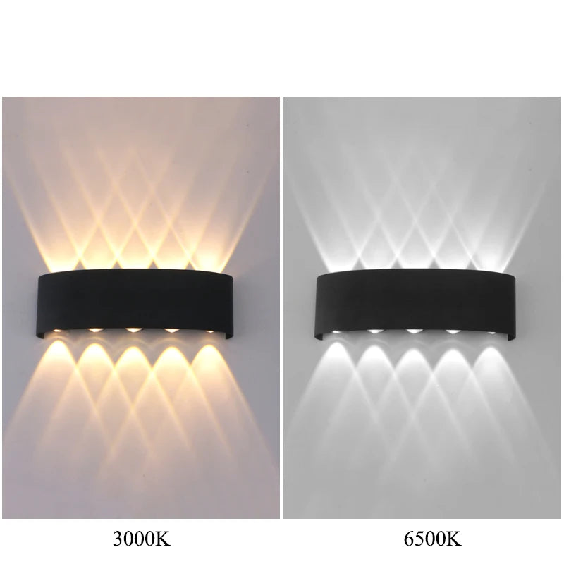 Lámpara de pared LED para interior arriba y abajo, luz de pared Interior para dormitorio, sala de estar, pasillo, iluminación exterior, decoración del hogar