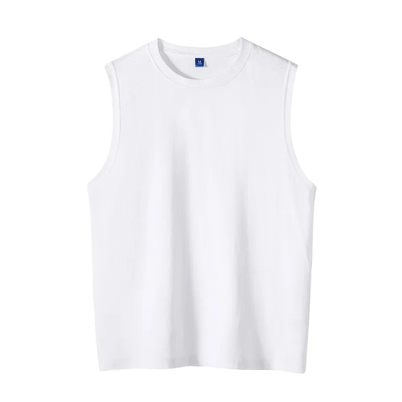 MRMT 2026 Camiseta sin Mangas de Color Sólido para Hombre, Camiseta Casual de Algodón Puro con Cuello Redondo, Chaleco sin Mangas para Hombre