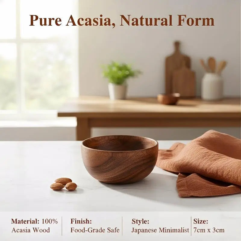 Tazón para ensalada de madera, práctico y duradero, soporte de almacenamiento para cocina, cubiertos, diseño natural simple, contenedor de alimentos
