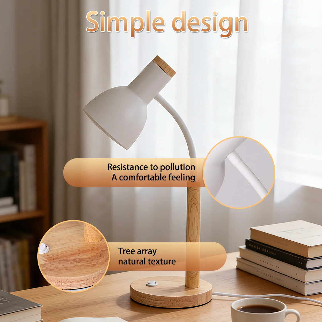 Lámpara LED de escritorio E27, lámparas de mesa con Base, bombilla reemplazable, luz de noche para habitación, dormitorio, oficina, estudio, iluminación de lectura