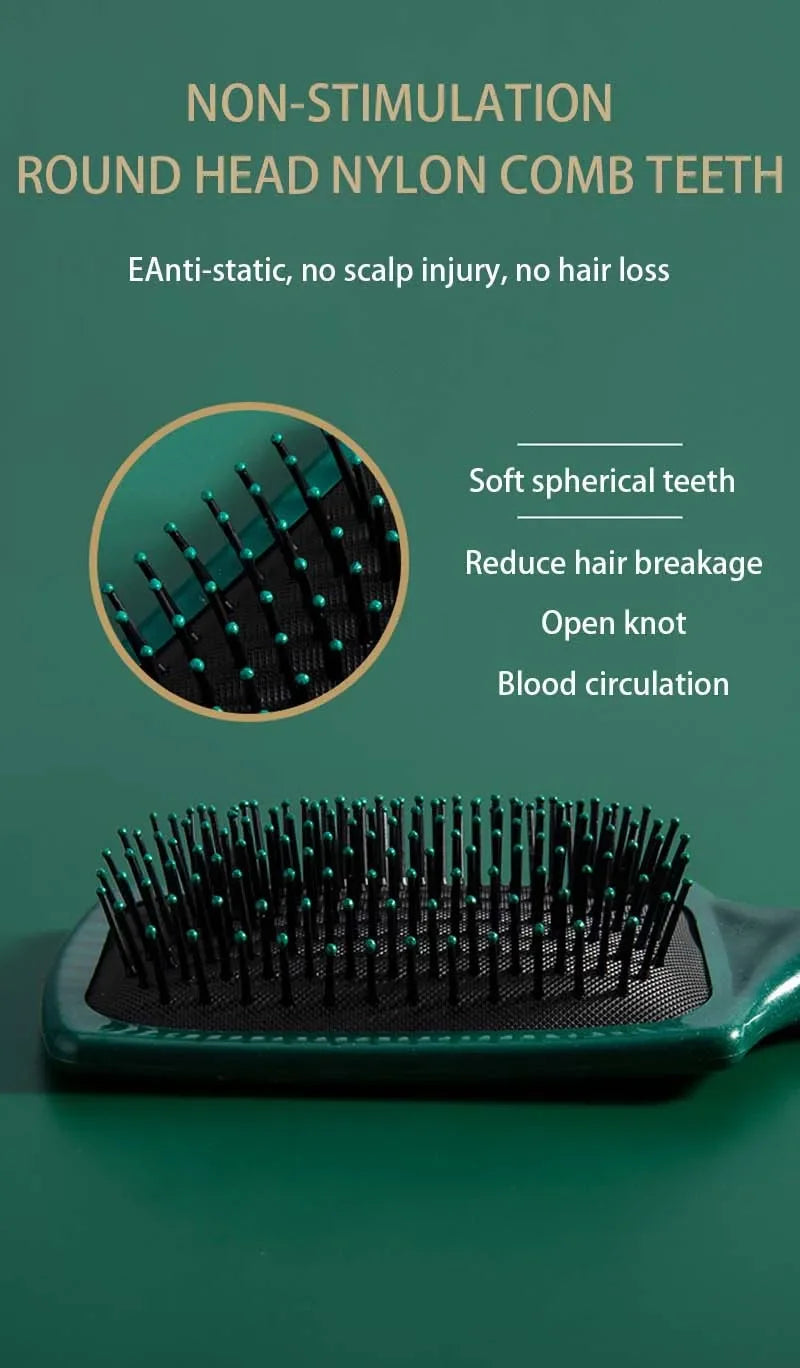 Cepillo de masaje para el cuero cabelludo con cojín de aire ovalado y redondo, herramienta antiestática exfoliante para peinar el cabello en salones de belleza y SPA