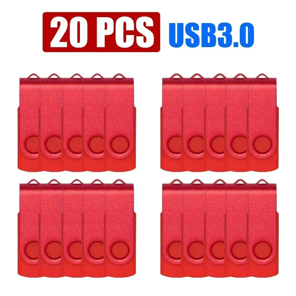 10/20/50 unids/lote unidad Flash USB 3,0 nueva unidad de bolígrafo giratoria 8GB16GB32GB64GB logotipo personalizado gratis memoria Stick regalo de negocios creativo