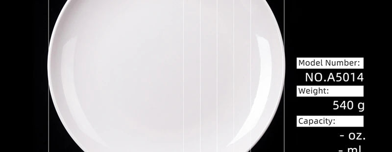 Platos redondos de melamina para Hotel, juegos de cena de 8-14 pulgadas, platos blancos de porcelana de imitación, bandeja para servir, vajilla hermosa, comida occidental