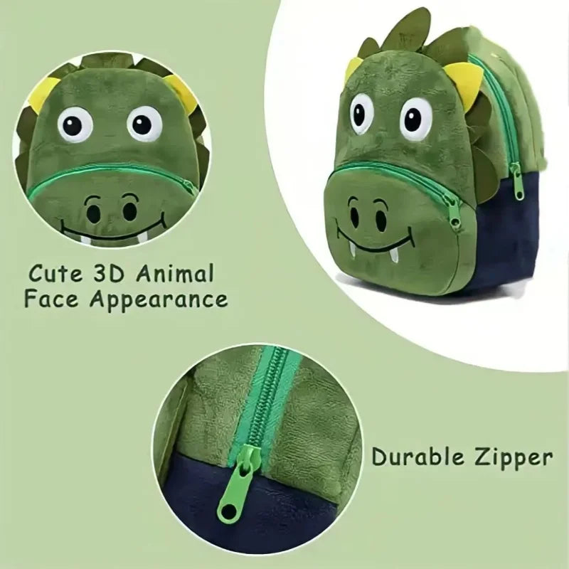 Mochila de felpa con diseño de animal en 3D, mochila de moda para la escuela