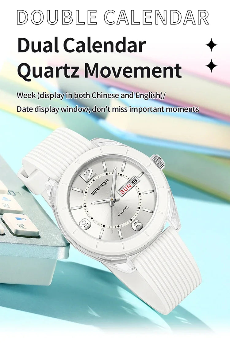 Reloj de Pulsera SANDA para Mujer, Nuevo, Moderno, Deportivo, de Cuarzo, con Fecha, Semana, Resistente al Agua, Luminoso, Elegante