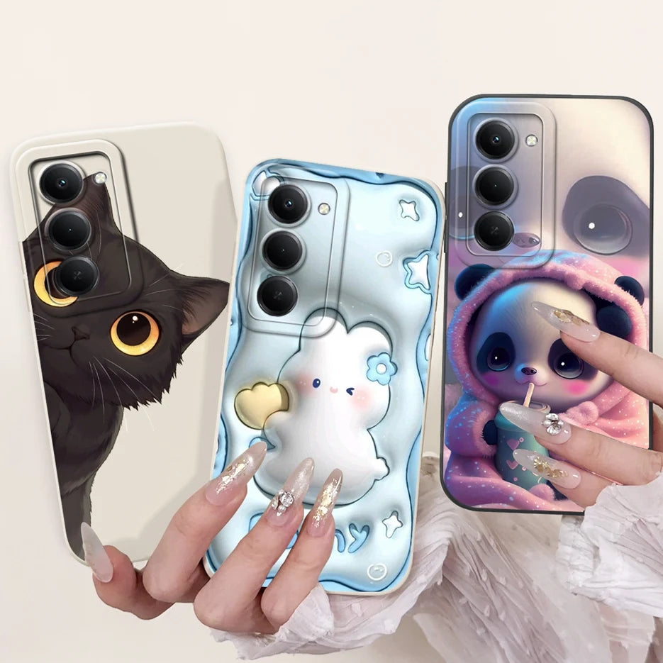 Para Xiaomi Redmi 15 4G 5G funda bonita Panda conejo funda de dibujos animados a prueba de golpes funda de teléfono para Xiaomi Redmi 15 5G Redmi15 4G bolsas suaves