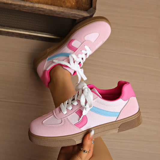 Zapatillas Deportivas Planas para Mujer, Oferta, Colores Variados, Primavera Otoño, Nuevo Estilo, Casuales, para Estudiantes, Suela de Goma