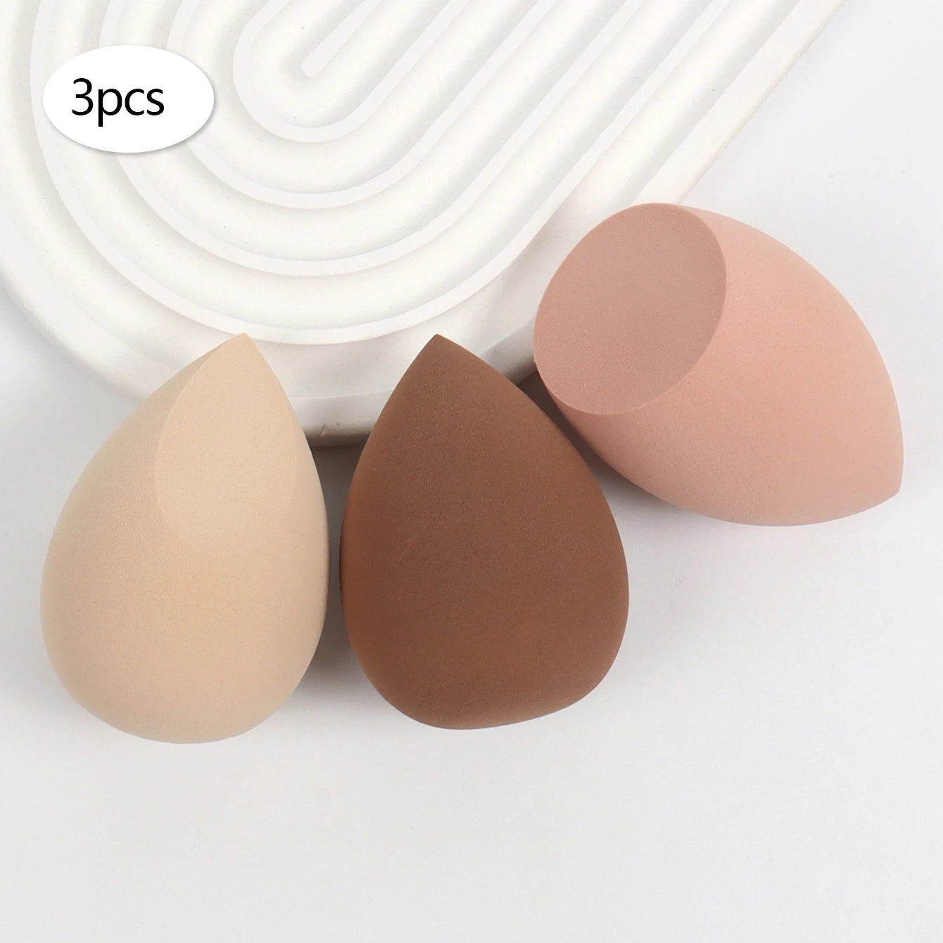 Esponja de maquillaje de leche y café de 3/8/12/16/24/32/48 piezas, adecuada para aplicar maquillaje y fijar el maquillaje, adecuada para todo tipo de piel