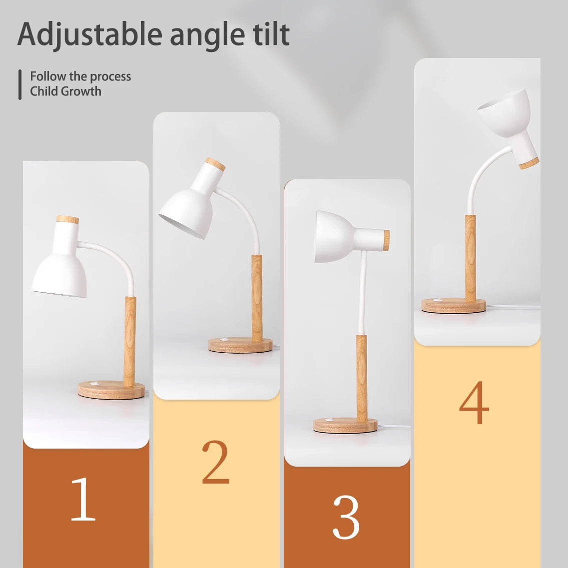 Lámpara LED de escritorio E27, lámparas de mesa con Base, bombilla reemplazable, luz de noche para habitación, dormitorio, oficina, estudio, iluminación de lectura
