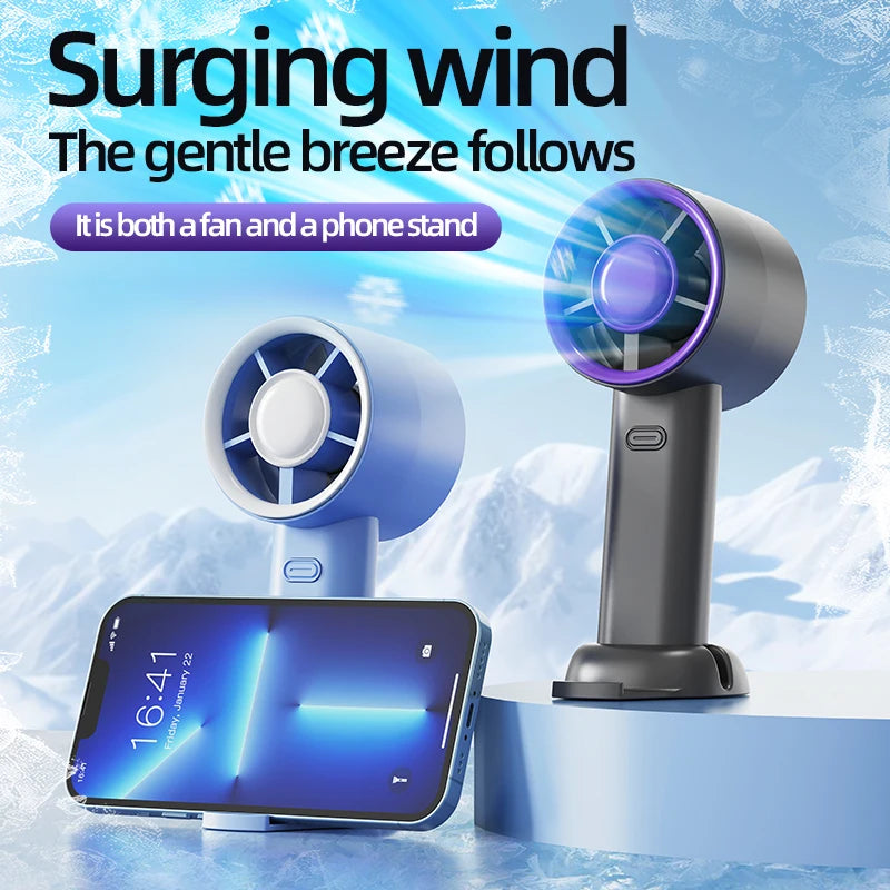 Mini Ventilador de Mano USB de Carga Rápida, Ventilador Portátil Silencioso de Alta Velocidad para Viajes y Actividades al Aire Libre