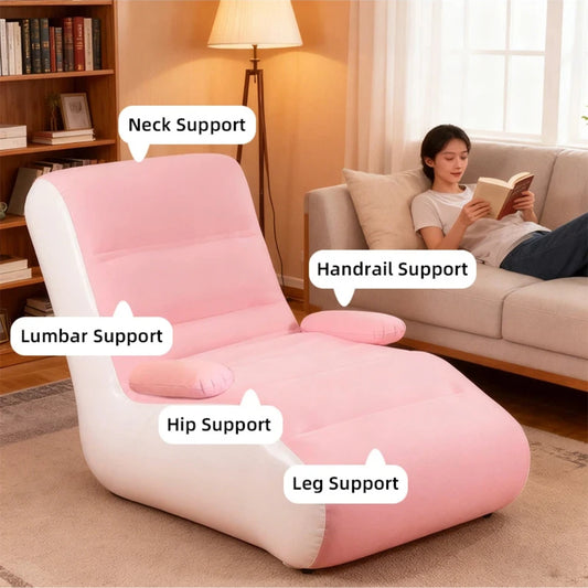 Inflatable Lounger Sofa with Storage Bag for Living Room And Bedroom Lazy Sofa Compact Foldable Seat Cushion