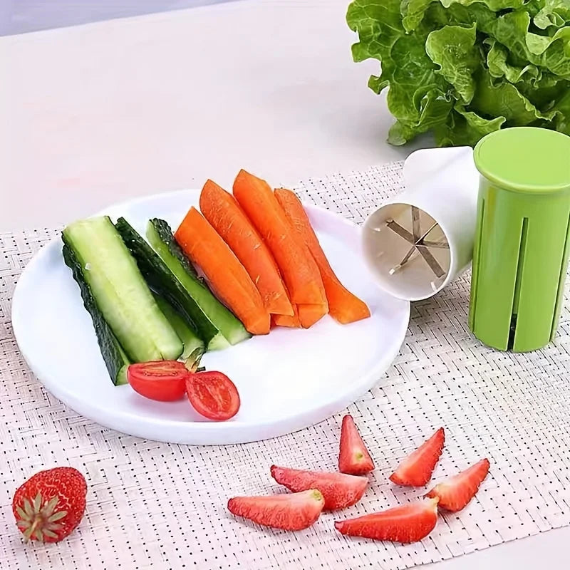 Picadora de verduras manual ABS duradera, utensilio de cocina fácil de usar para pepinos, zanahorias, tomates y más, rebanadora de verduras