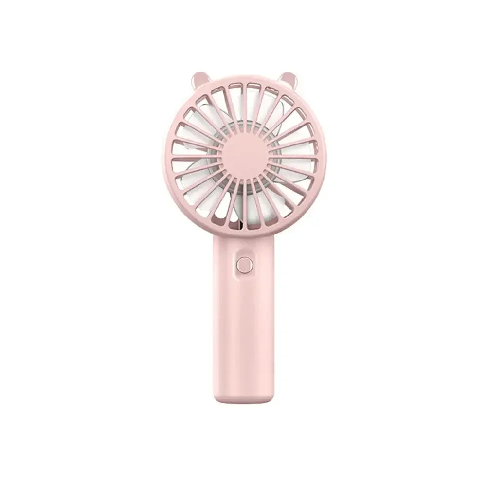 Ventilador de mano portátil, pequeño ventilador de refrigeración, recargable por USB, Enfriador silencioso de pestañas, ventilador de mano, Mini escritorio recargable por USB
