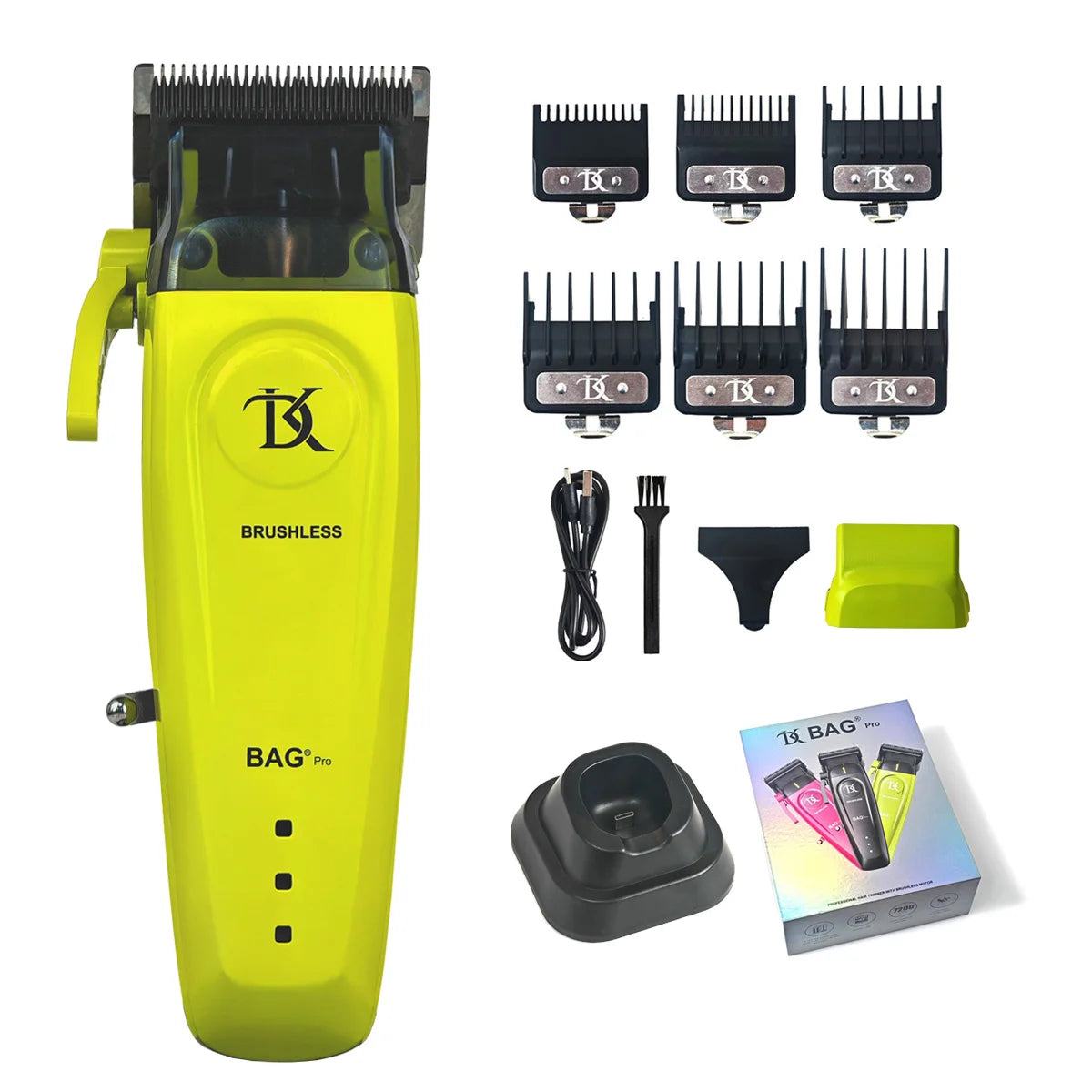 Cortapelos profesional para hombres 2025 DKBAG-078 recortador de barba dentada con cuchilla DLC con carga USB y Motor sin escobillas 7200 RPM
