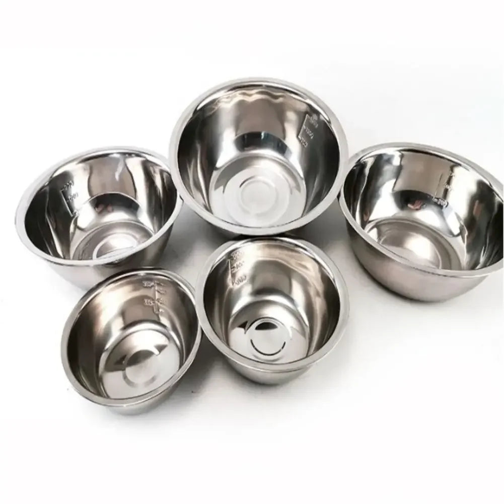 Cuencos de mezcla de acero inoxidable, cuencos de almacenamiento de anidación de cocina portátiles para el hogar, accesorios de Camping al aire libre
