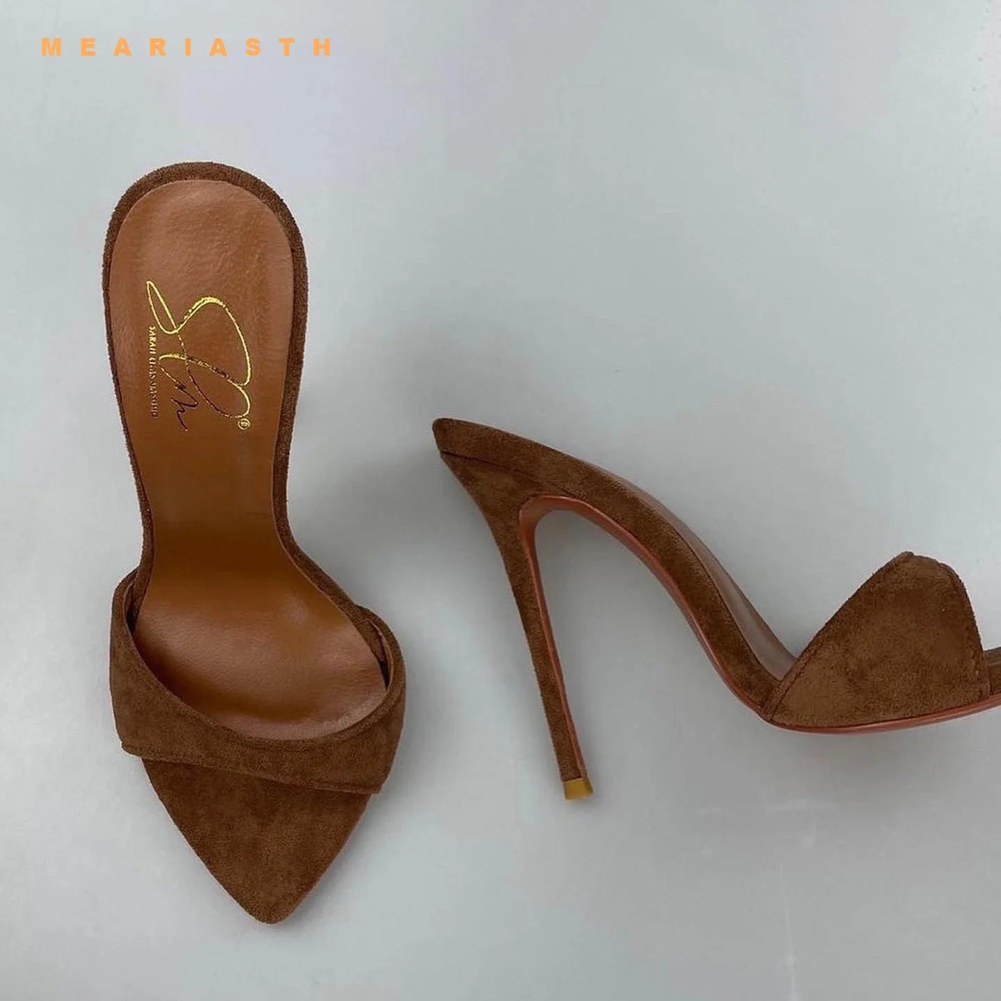 Zapatillas de crin de verano, zapatos de mujer, Sandalias de tacón de aguja súper alto, sandalias de mujer con punta abierta y pasarela para fiesta, talla grande 44