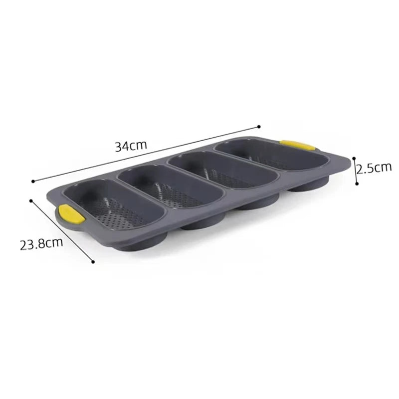 Molde grande de silicona para hornear, molde para pan de restaurante, bandeja para hornear Baguette de grado, herramienta para horno antiadherente, accesorios de cocina para horno