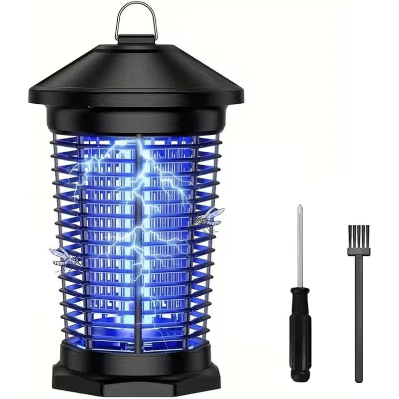 Lámpara Antimosquitos Electrónica para Interiores y Exteriores de 4000V, Trampa para Moscas Impermeable, Eliminador de Insectos