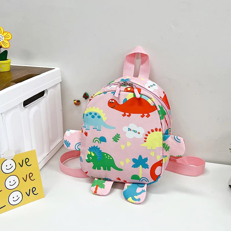 Bolsa bonita para niños, mochilas escolares con dibujos de dinosaurios para niños, mochila de viaje para exteriores preescolar para guardería, antipérdida
