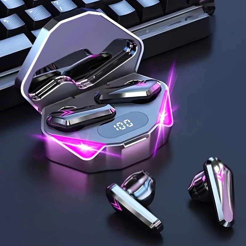 X15 TWS Auriculares inalámbricos con Bluetooth pantalla LED auriculares para jugadores con micrófono auriculares inalámbricos con cancelación de ruido auriculares Bluetooth