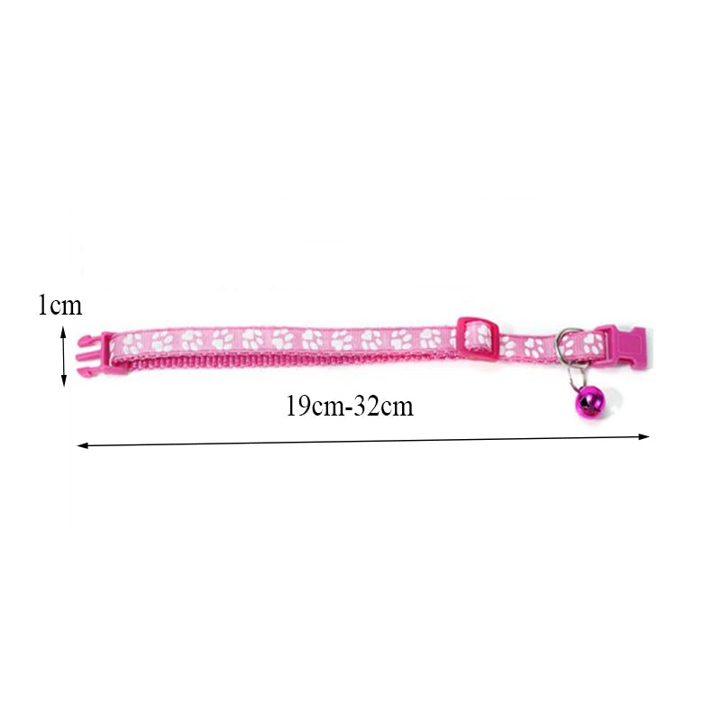 Collar de Moda para Gatos, con Patrón Colorido y Campana, Ajustable, para Gatos y Gatitos, Collar con Anillo DIY, Accesorios para Mascotas