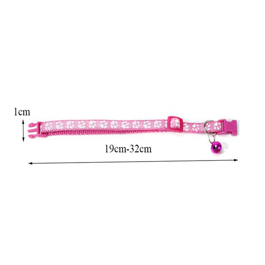 Collar de Moda para Gatos, con Patrón Colorido y Campana, Ajustable, para Gatos y Gatitos, Collar con Anillo DIY, Accesorios para Mascotas