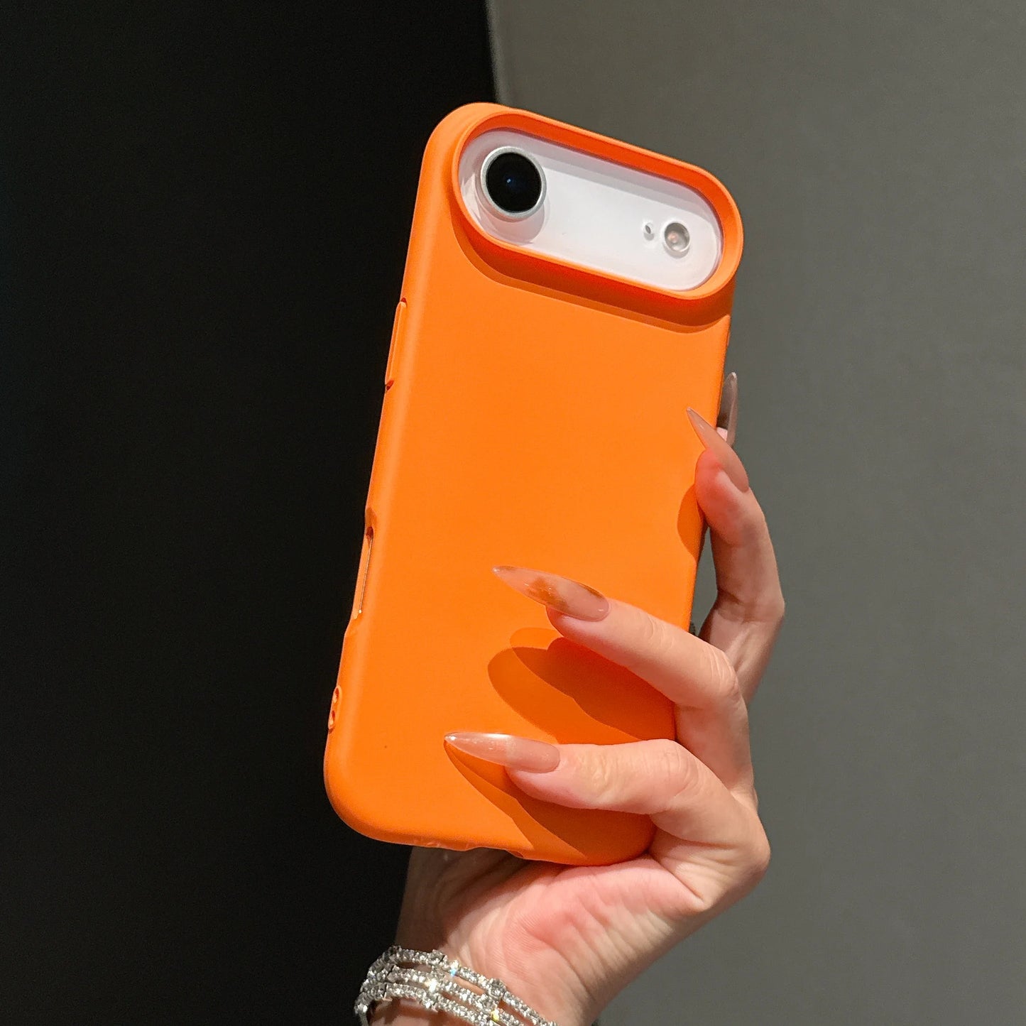 Funda Original de silicona líquida de Color naranja para iPhone 17 Pro Max 17 16 15 14 13 12 11 ProMax mini Plus cubierta de parachoques antideslizante