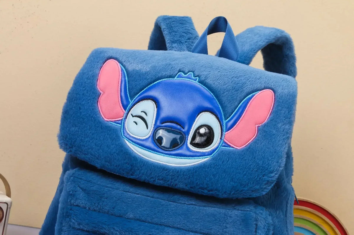 Mochila de Peluche Stitch 2026, Mochila Escolar Japonesa Azul con Diseño Divertido de Stitch, Mochila de Gran Capacidad para Estudiantes, Bolsa de Jardín de Infancia, Regalo para Niños