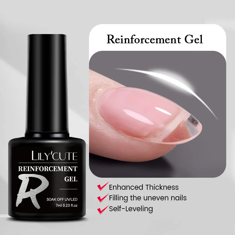 LILYCUTE-esmalte en Gel para uñas, barniz semipermanente para manicura, con LED UV, 129 colores, 7ML