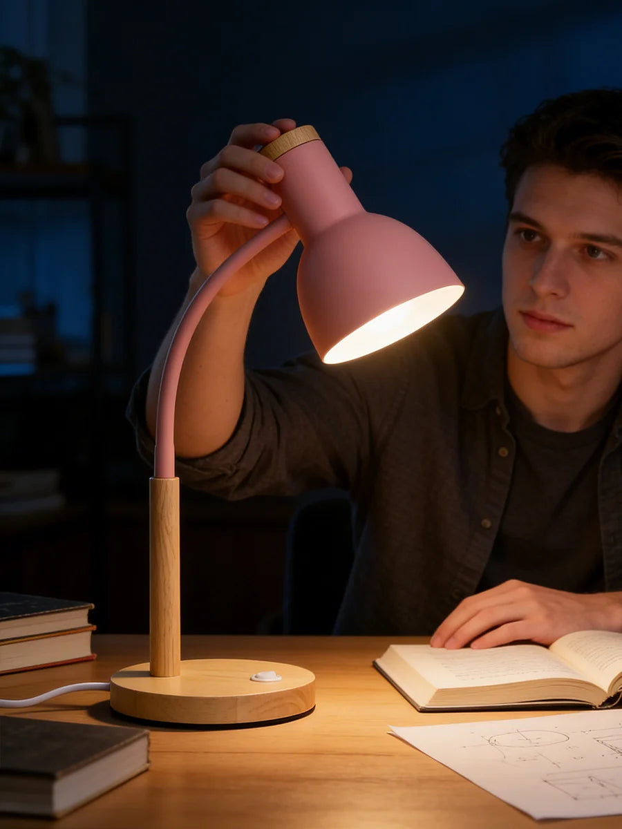 Lámpara LED de escritorio E27, lámparas de mesa con Base, bombilla reemplazable, luz de noche para habitación, dormitorio, oficina, estudio, iluminación de lectura