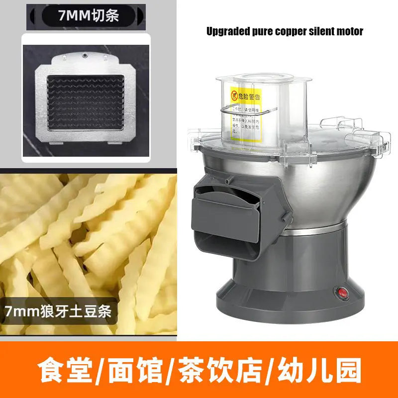 Electric potatoes French fries chips cutter Slicer carrot dicing machine shredding grater machine Ham Granulator food processor