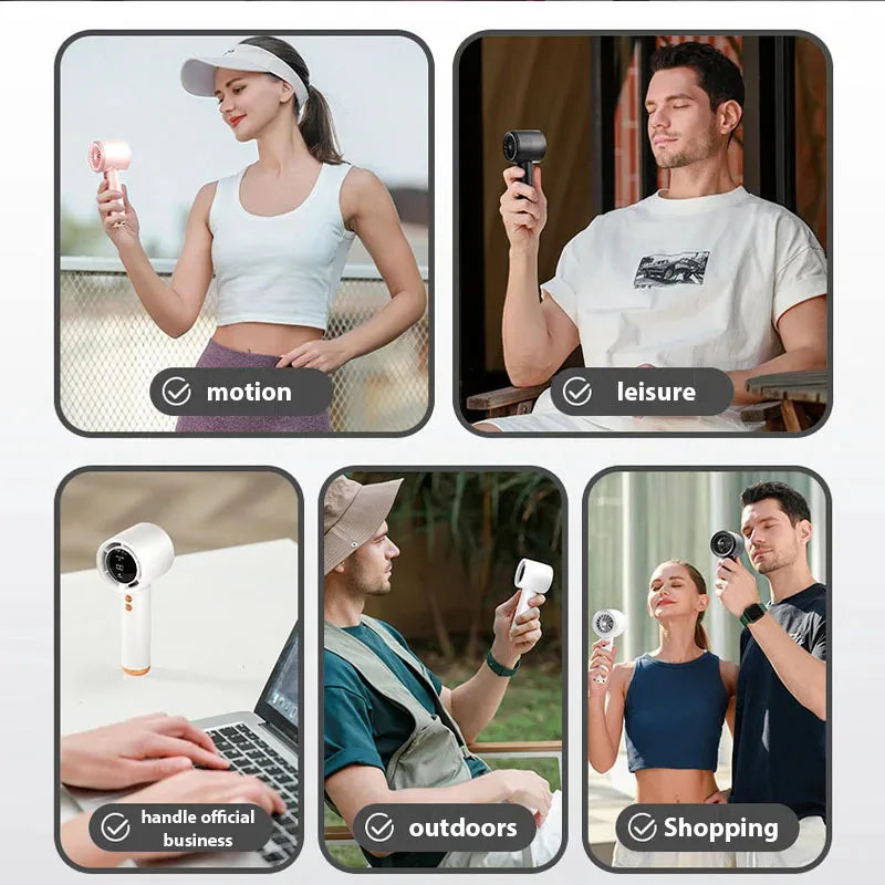 Mini Ventilador de Mano USB de Carga Rápida, Ventilador Portátil Silencioso de Alta Velocidad para Viajes y Actividades al Aire Libre
