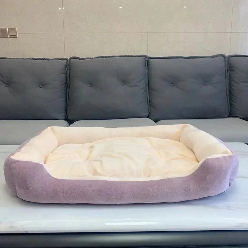 Casa grande para mascotas, cama para perros y gatos, estera larga de felpa para dormir profundo, cojín suave y cálido para perros pequeños, camas tranquilas para cachorros, Chihuahua