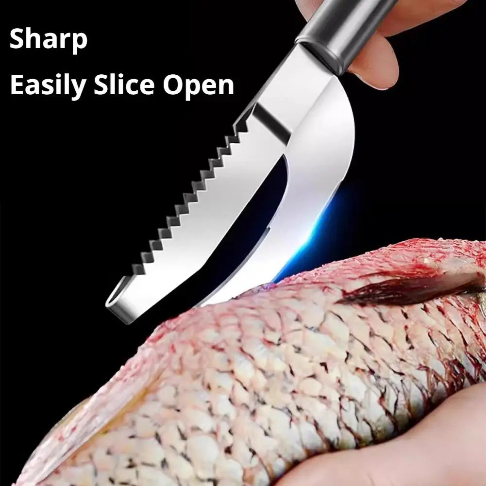 Cepillo 2 en 1 para Pescado, Removedor Rápido de Escamas, Herramienta para Desescamar Pescado, Cuchillo de Pesca, Herramientas de Limpieza, Accesorios de Cocina