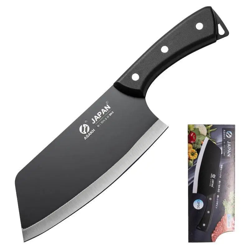 2 Cuchillos de Acero Inoxidable 3Cr13, Cuchillo de Cocina para Rebanar, Cuchillo de Carnicero Chino, Cuchillos con Hoja Forjada de Plástico, Cuchillo de Cocina