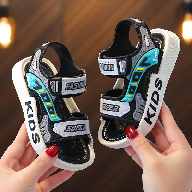 Sandalias deportivas transpirables, Sandalias de verano para niños, zapatos de playa informales, zapatos cómodos de suela blanda para niños, Sandalias antideslizantes de moda