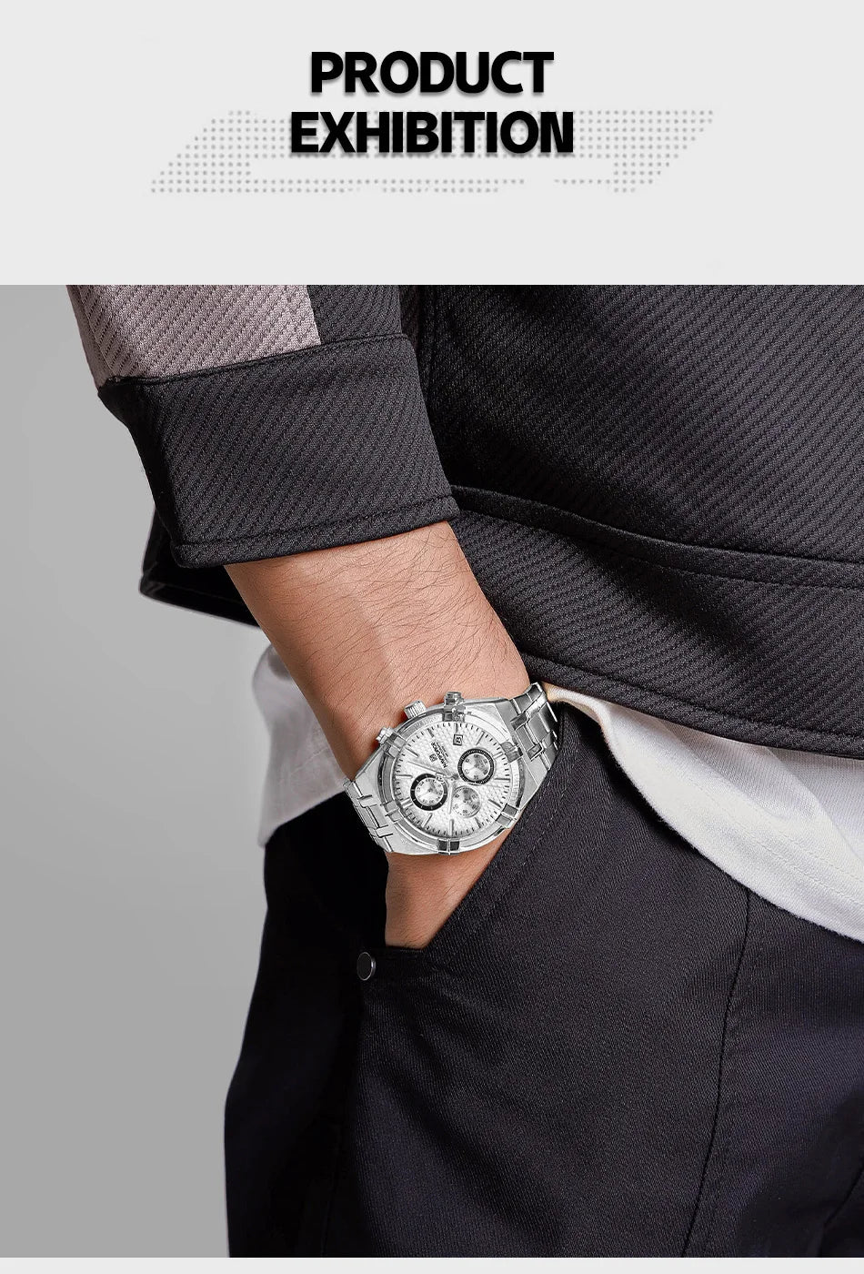 NAVIFORCE relojes originales para hombre, cronógrafo deportivo de cuarzo a la moda, reloj de pulsera para hombre Simple salvaje resistente al agua con pantalla