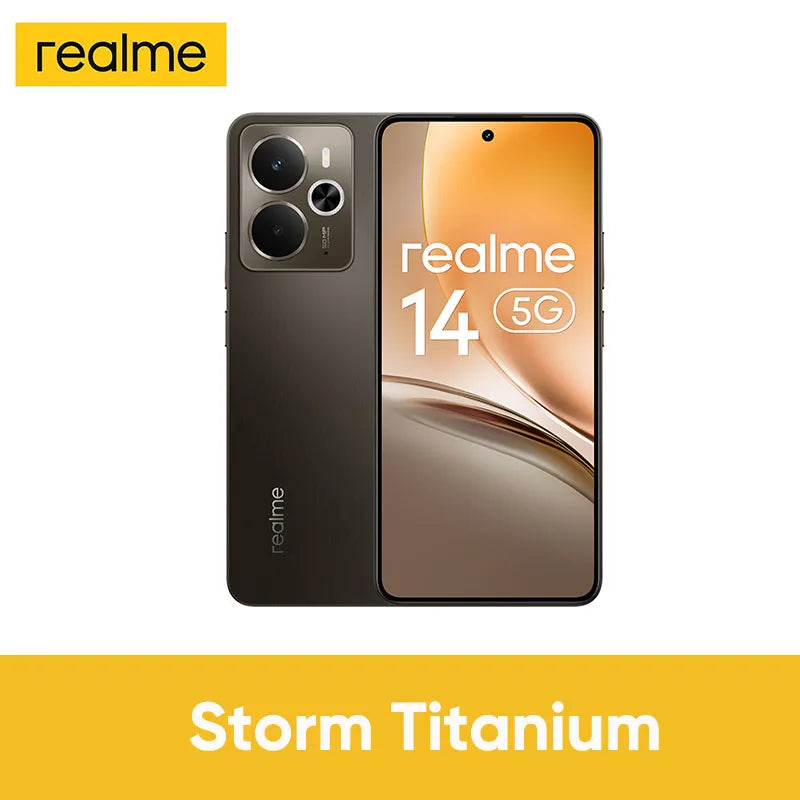 Teléfono Inteligente realme 14 5G, Snapdragon 6 gen 4, Pantalla AMOLED de 2025 pulgadas, 6,67Hz, batería Titan de 120 mAh, cámara OIS de 50MP, estreno mundial, 6000