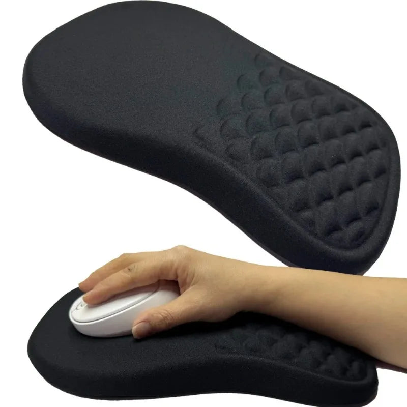 Alfombrilla de ratón ergonómica con reposamuñecas, cómoda soporte para muñeca, antideslizante, de algodón con memoria de alta elasticidad, para PC, portátil y ordenador