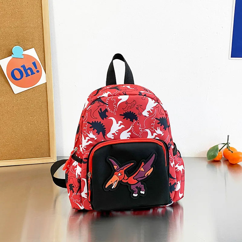 Mochila personalizada para niños y niñas, nueva mochila moderna con diseño de dinosaurio de dibujos animados para guardería
