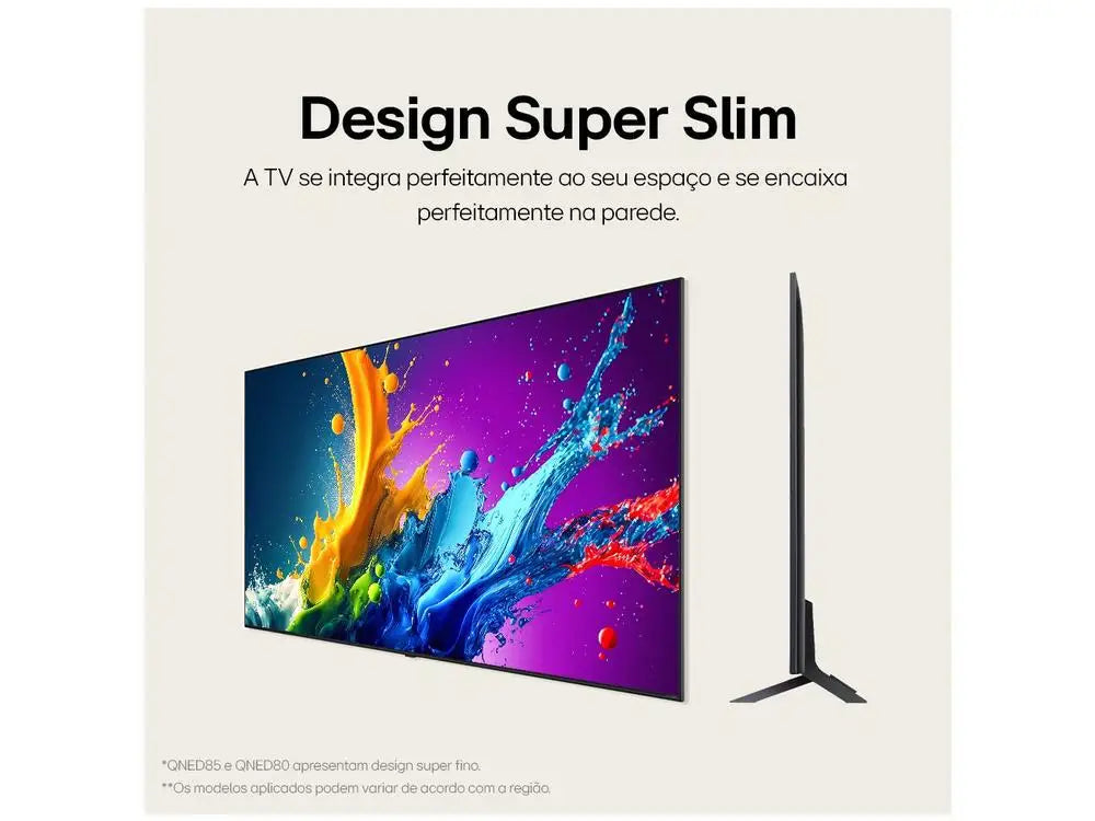 Smart TV 4K QNED LG 65QNED80TSA WebOS 24 procesador α5 Ger7 Wi-Fi Bluetooth con Alexa Chromecast 3 HDMI 2 USB