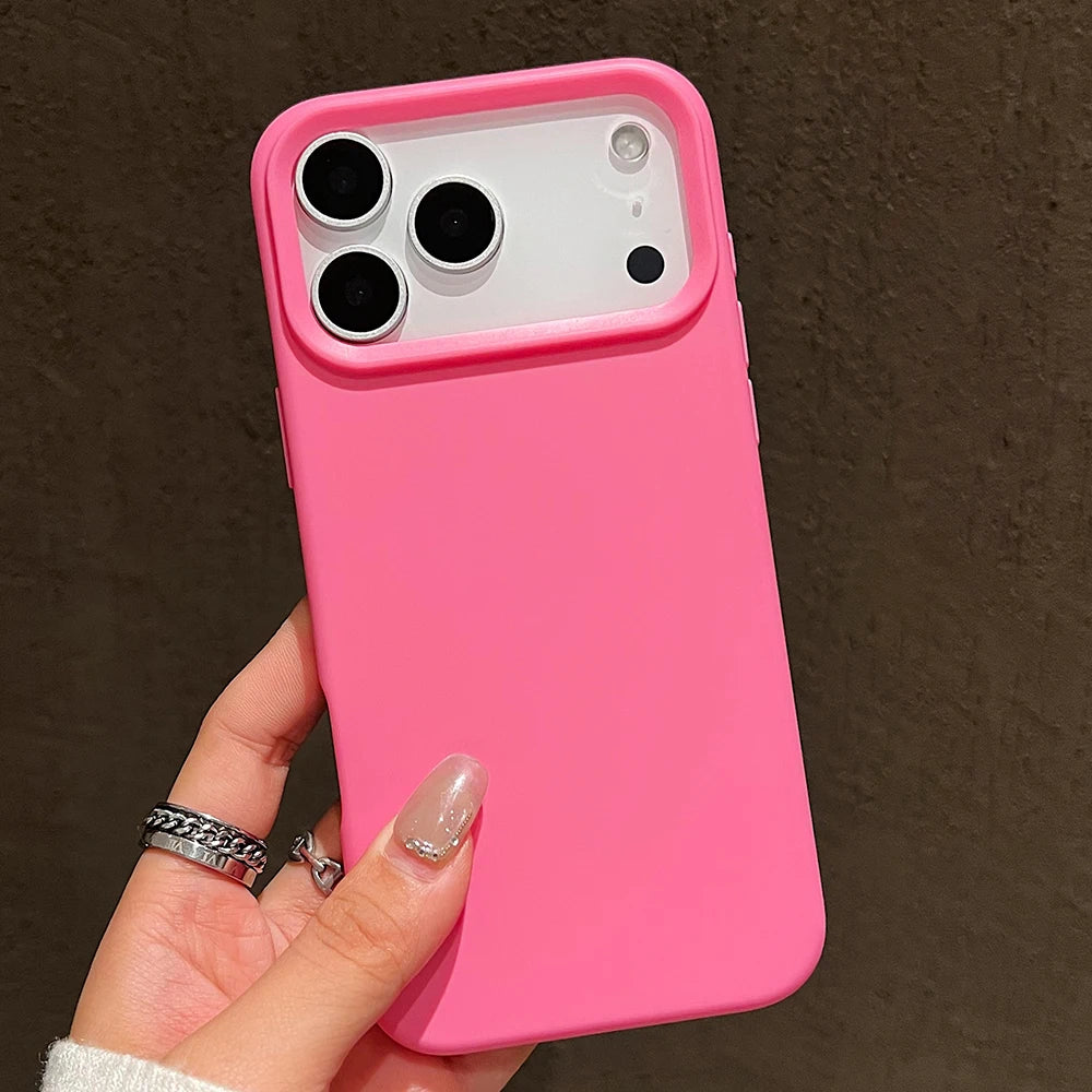 Funda protectora de silicona de Color caramelo para iPhone 17 Pro Max 17 Air 17 Pro, funda trasera de TPU suave mate a prueba de golpes