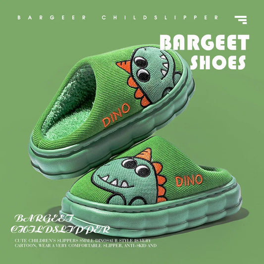 Otoño Invierno niños zapatillas de algodón niños pequeños interior antideslizante cálido Zapatilla de casa niños niñas bebé lindo zapatos de felpa de dibujos animados