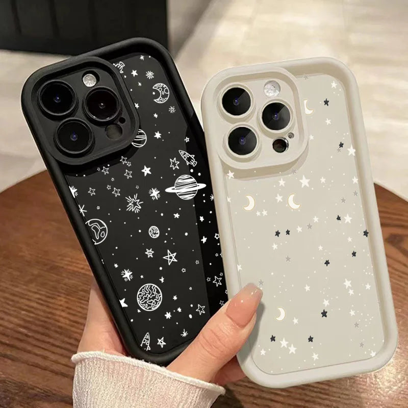 Funda de Teléfono con Estampado de Estrellas para Samsung S26 Ultra, Fundas para Galaxy S24 S25 Plus S23 FE S22 S21 A26 A36 A56 A35 A55 A34 A54 A53 A52S