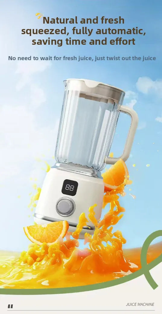 Nuevo extractor de jugo original para el hogar, máquina de procesamiento de frutas y jugo totalmente automática, licuadora de jugo portátil, hoja de acero inoxidable