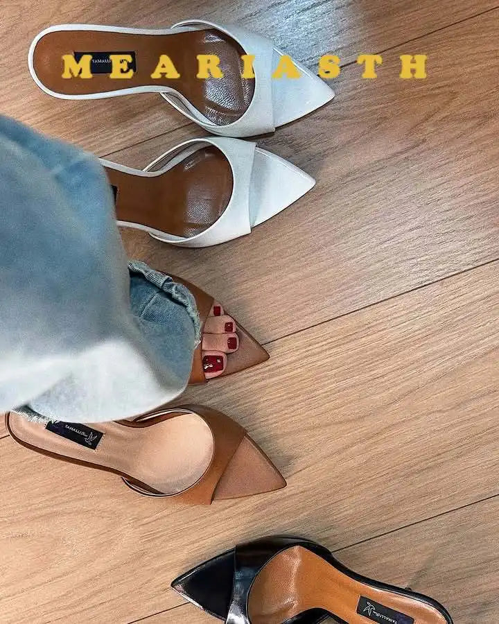 Zapatos de tacón alto con punta abierta para mujer, zapatillas exteriores de verano para fiesta, Stiletto, sandalias de charol de diseñador de lujo, 12/10cm