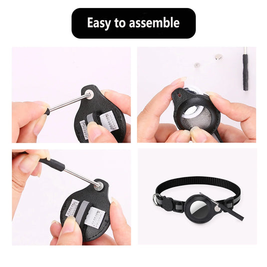 Collar con soporte AirTag para gato, tiras reflectantes separables, Collar ajustable para gatito, Collar impermeable con campana para gato, estuche con etiqueta de aire para mascotas