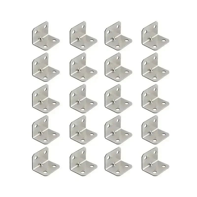20 Piezas de Conectores Pequeños en Forma de L de 90 Grados para Muebles Laminados, Soportes de Ángulo Recto para Gabinetes