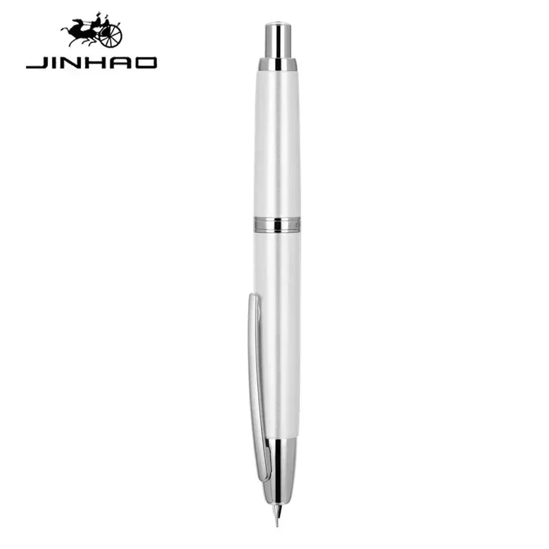 JINHAO 10 pluma estilográfica de prensa, punta retráctil EF/F de Metal con Clip, convertidor de pluma de tinta para escribir, suministros escolares, papelería PK A1 A2